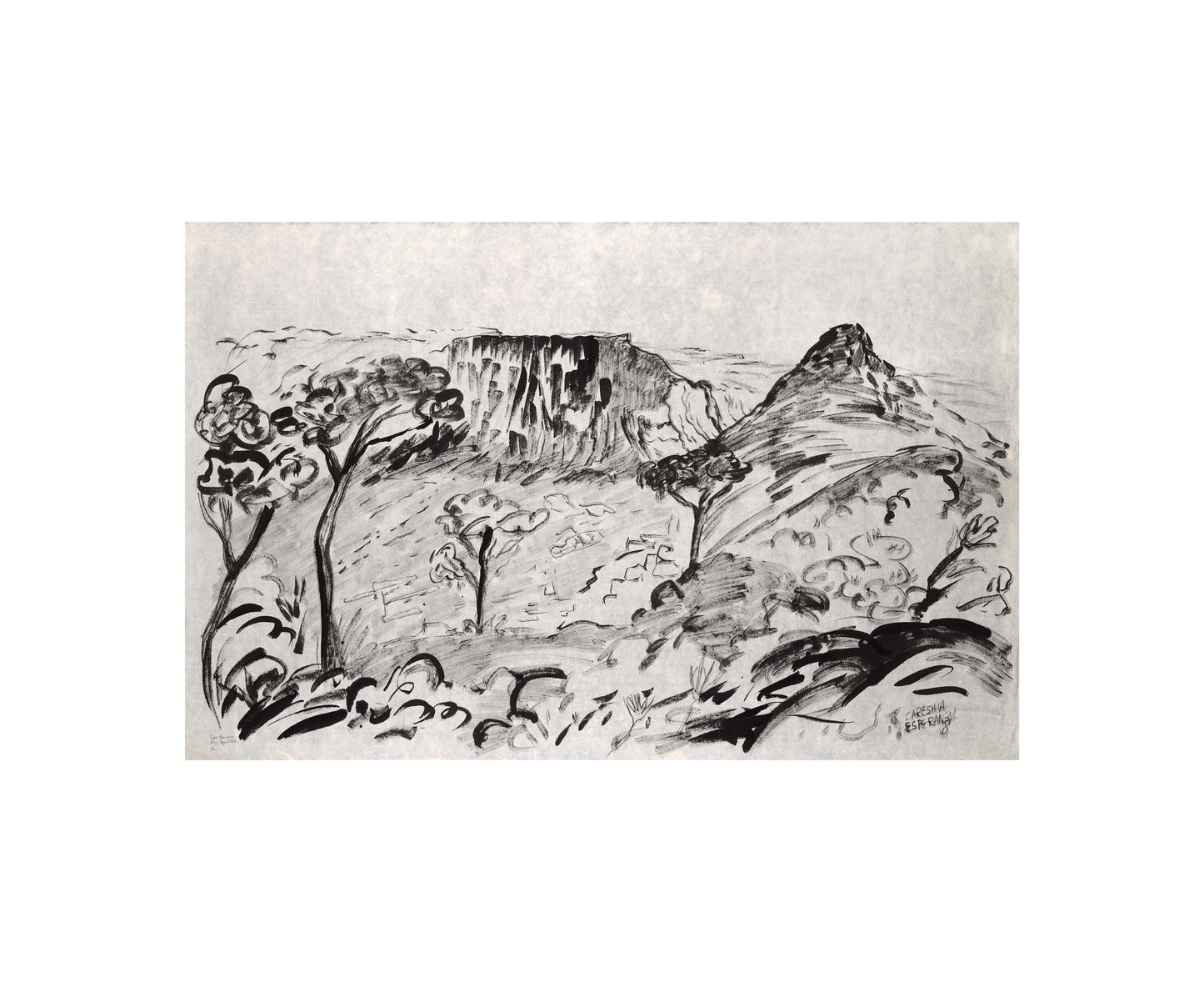 Table Mountain from Signal Hill Print